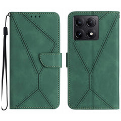 Funda para teléfono de cuero con costuras en...