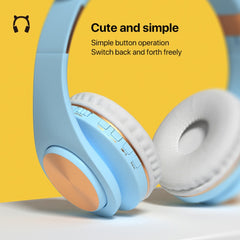 Auriculares Bluetooth con orejas de gato y luz