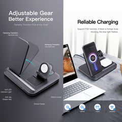 Cargador inalámbrico plegable 3 en 1
