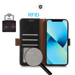 Funda para teléfono RFID de cuero genuino co...
