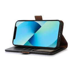 Funda para teléfono RFID de cuero genuino co...