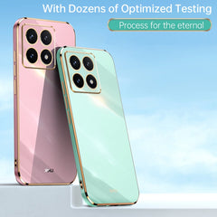 Funda para teléfono de TPU con borde dorado ...
