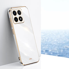 Funda para teléfono de TPU con borde dorado ...
