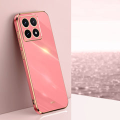 Funda para teléfono de TPU con borde dorado ...
