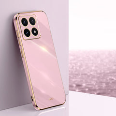 Funda para teléfono de TPU con borde dorado ...