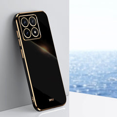 Funda para teléfono de TPU con borde dorado ...