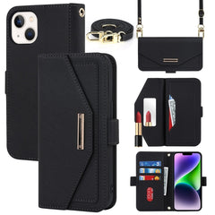 Funda de cuero para teléfono con cordón y te...