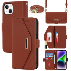 Funda de cuero para teléfono con cordón y te...