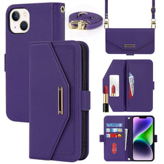 Funda de cuero para teléfono con cordón y te...