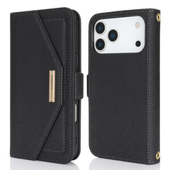 Funda de cuero para teléfono con cordón y te...