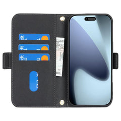 Funda de cuero para teléfono con cordón y te...