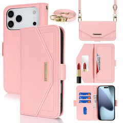 Funda de cuero para teléfono con cordón y te...