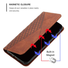Funda de cuero magnética para teléfono con t...