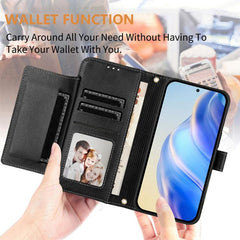 Estuche de cuero para teléfono con cremaller...