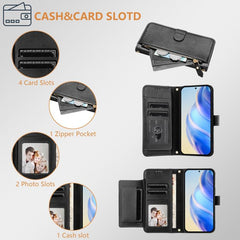 Estuche de cuero para teléfono con cremaller...