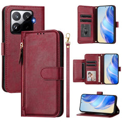 Estuche de cuero para teléfono con cremaller...
