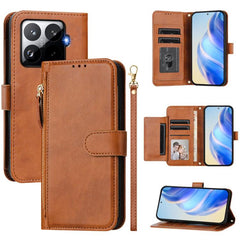 Estuche de cuero para teléfono con cremaller...