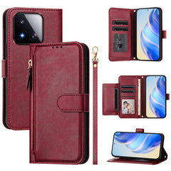 Estuche de cuero para teléfono con cremaller...