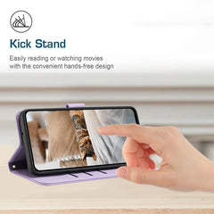 Funda de cuero para teléfono con gatito en r...