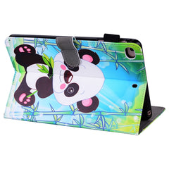 Estuche de cuero con tapa horizontal, con ra...