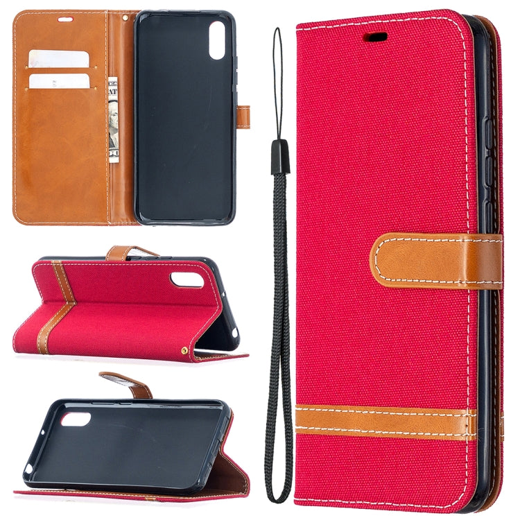 Estuche de cuero con tapa horizontal de text...