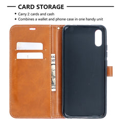 Estuche de cuero con tapa horizontal de text...