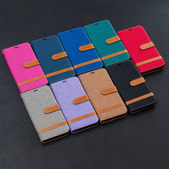 Estuche de cuero con tapa horizontal de text...