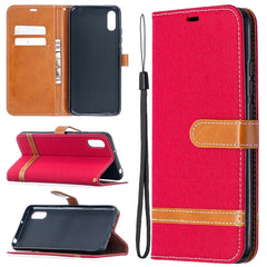 Estuche de cuero con tapa horizontal de text...