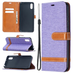Estuche de cuero con tapa horizontal de text...