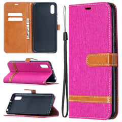 Estuche de cuero con tapa horizontal de text...