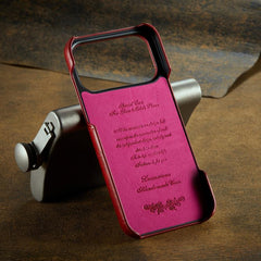 Funda para teléfono de cuero sintético con r...
