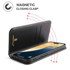 Fierre Shann Funda para teléfono de cuero co...