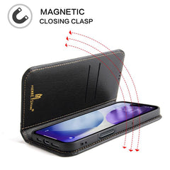 Fierre Shann Funda para teléfono de cuero co...