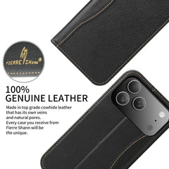 Fierre Shann Funda para teléfono de cuero co...
