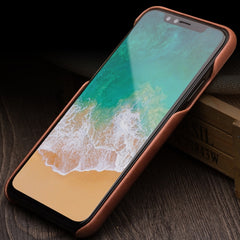 Para iPhone X / XS Funda de cuero de vaca QIALINO
