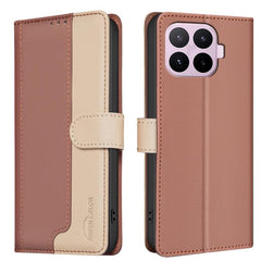 Funda de cuero antirrobo para teléfono con p...