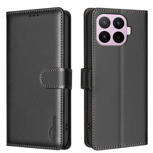 Funda de cuero antirrobo para teléfono con t...
