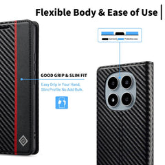 LC.IMEEKE Funda de cuero para teléfono con f...