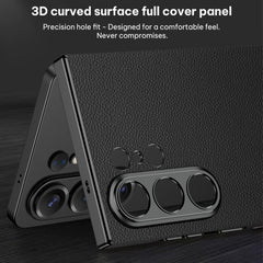 Funda para teléfono curvada de cuero con tac...