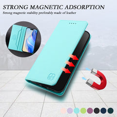 Estuche para teléfono de cuero con doble pli...