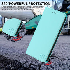 Estuche para teléfono de cuero con doble pli...