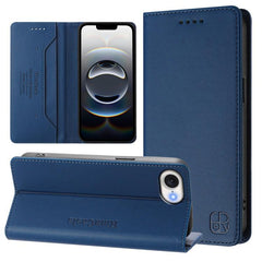 Estuche para teléfono de cuero con doble pli...