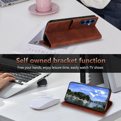 Funda de piel con tapa para teléfono con tex...