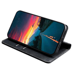 Funda de cuero magnética para teléfono con c...