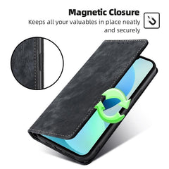 Funda de cuero magnética para teléfono con c...