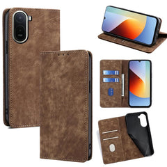 Funda de cuero magnética para teléfono con c...