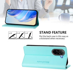 Estuche para teléfono de cuero con doble pli...