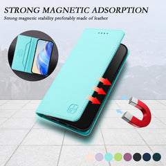 Estuche para teléfono de cuero con doble pli...