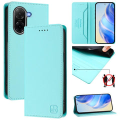 Estuche para teléfono de cuero con doble pli...
