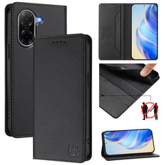 Estuche para teléfono de cuero con doble pli...